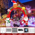 thumbnail image 6 of GVDV 9 FT Christmas Inflatables Archway, Santa Claus & Snowman Rainbow Archway for Outdoor, Lawn, Garden, Yard, Party Holiday Decorations, 6 of 7