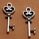 thumbnail image 2 of 50 piezas clave pulsera colgantes aleación dijes de bricolaje accesorio para hacer joyas para manualidades de collar (plata antigua), 2 of 7