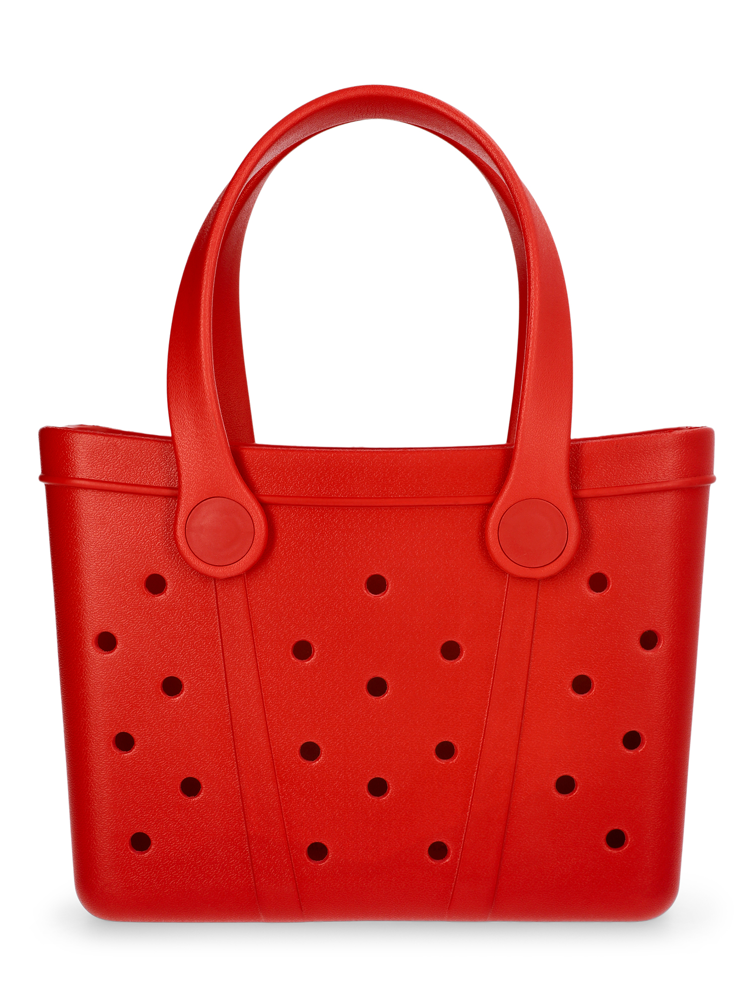 Time and Tru Women's Lightweight Mini Beach Tote Bag, Red