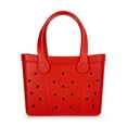 thumbnail image 2 of Time and Tru Women's Waterproof EVA Mini Beach Tote Bag,  Red, 2 of 5