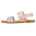 thumbnail image 4 of bebe Sparkly Leatherette Flat Strap Sandals, Blush Multi (Girls'), 4 of 6