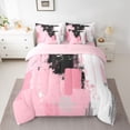 thumbnail image 2 of Castle Fairy Graffiti Splash Twin Bedding Sets 7-Piece for Kids Teens,Abstract Gradient Bedding Comforter Set Microfiber,Minimalist Mid Century Breathable Sheet Sets,Luxury Bedroom Decor,Reversible, 2 of 8