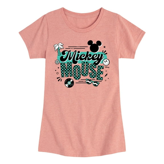 Disney - Mickey & Friends - Retro Music Icons - Toddler And Youth Girls Short Sleeve Graphic T-Shirt
