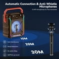 thumbnail image 4 of BIGASUO Bluetooth Karaoke Machine, Portable Party Speaker Karaoke Singing Machine for Adult , Home Karaoke PA System with 2 UHF Microphones , RGB Colorful Light,  TWS Speaker for Indoor/Outdoor, 4 of 6