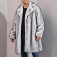 thumbnail image 6 of ZACPNCV Mens Long Faux Fur Coat Furry Jacket Lapel Collar Shaggy Jackets Winter Warm Outerwear Parka Overcoat, 6 of 9