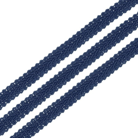 2pcs Gimp Braid Trim, 13 Yards x 1/2"(12mm) Curtain Upholstery Trim for DIY Craft, Navy blue