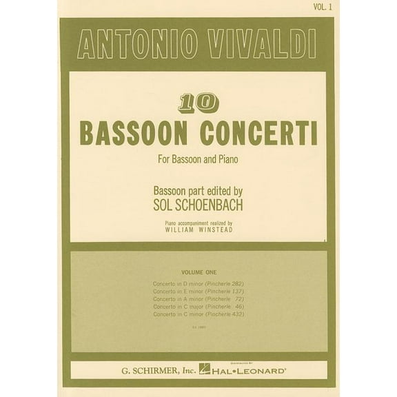 10 Bassoon Concertos - Volume 1, (Paperback)