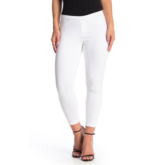 HUE U17581 Denim Capri Leggings White ( S )