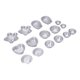 thumbnail image 2 of Aluminum Alloy Bath Salt Ball Mold Cute Sphere Heart Petal Shaped Cake Baking Mold Set#17, 2 of 5