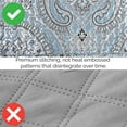 thumbnail image 3 of Southshore Fine Living, Inc. 6-Piece Boho Bedding Set, Twin Day Bed Quilt Set, Pure Melody Aqua, 3 of 9