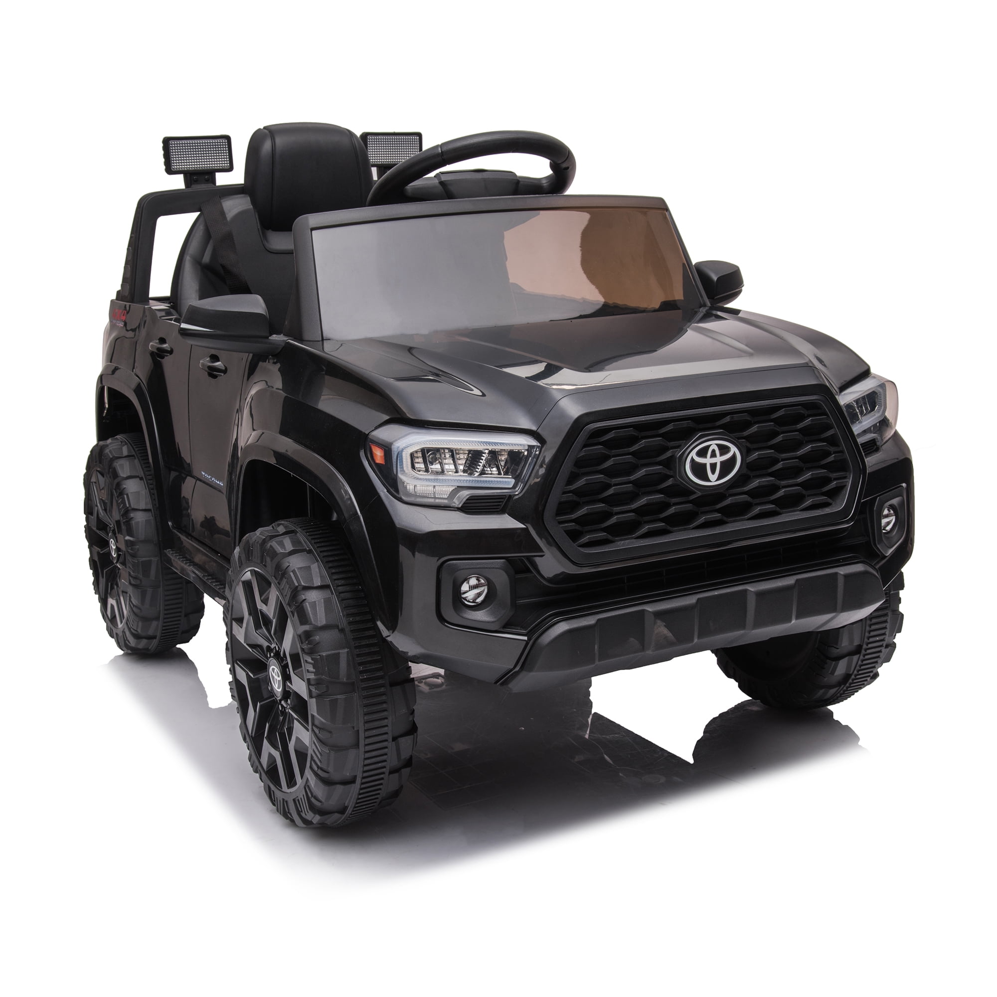 CIPACHO 12V Electric Cars for Kids, Licensed Toyota Tacoma Ride On Car, Remote Control Truck Car for Boys Girls, Battery Powered Kids' Vehicles with MP3, FM, LED Lights, Black