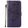 thumbnail image 2 of Dteck Samsung S21 Case, Butterfly Patterned Wallet Case, Magnetic Hand Strap Credit Card Holder Slots Synthetic Leather Kickstand Protective Cover For Samsung Galaxy S21, Purple, 2 of 11