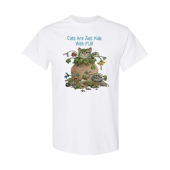 Inktastic Cats Are Just Friends with Fur Cat in Flower T-Shirt