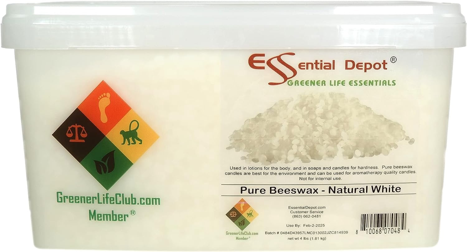 Beeswax - White Pastilles - 4lbs - Greener Life Club Box