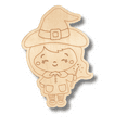 thumbnail image 2 of Unfinished Wood Etched Witch Shape 6" / 1/4", 2 of 2