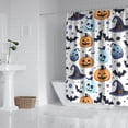 thumbnail image 2 of Colorful Pumpkin Halloween Pattern Shower Curtain 72"x84" ,Bathroom Decorative Shower Curtains Set with 12 Hooks,Modern Waterproof Washable Shower Curtain, 2 of 6