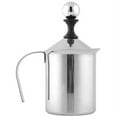 thumbnail image 3 of Espumador de leche manual, diseño de malla doble para espumar sin esfuerzo y lograr una espuma lujosamente espesa, mango ergonómico, acero inoxidable resistente, 400 ml, 3 of 8