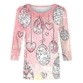 thumbnail image 5 of VKOYWKM Womens Easter Shirts Funny Easter Eggs Bunny Rabbit Graphic T Shirts 3/4 Sleeve Cute Clothes Casual Crew Neck Loose Fit Holiday T Shirts, 5 of 8