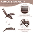 thumbnail image 6 of Hidpriva Portable All-Weather Resistant Xavier-Chairs Set of 2 HDPE Plastic Folding Adirondack Chair for Outdoor Fire-Pit Patio Lawn Beach Poolside,BrownWood, 6 of 6