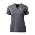 thumbnail image 2 of Women's Cutter & Buck Heather Charcoal Detroit Tigers DryTec Forge Stretch V-Neck Blade Top, 2 of 3
