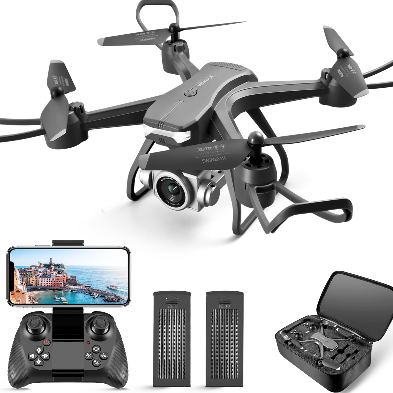 Direkte nøje kokain 4DRC V14 Drone with 1080P HD Camera Live Video 120°Wide-Angle Wifi Altitude  Hold, 3D Flip 2 Batteries Black - Walmart.com