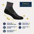thumbnail image 2 of POLO RALPH LAUREN Men's Classic Sport Marled Socks-6 Pair Pack-Breathable Mesh and Arch Support Gray (Ankle), 2 of 4