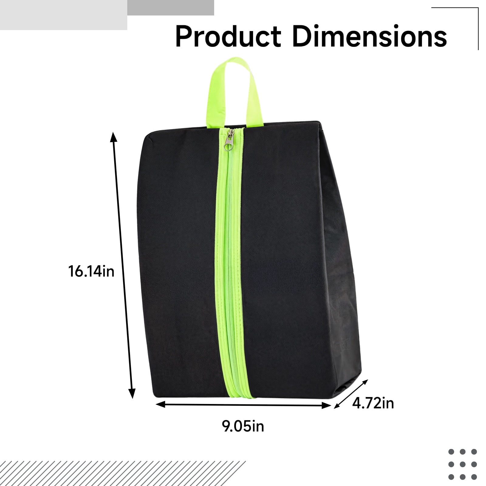 2 Pcs Waterproof Travel Shoe Bag, Sports & Golf Shoe Bags with Smell-Proof Function, Large Capacity, Foldable Design, Long-lasting Oxford Fabric, Includes Handle for Easy Carrying