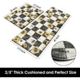 thumbnail image 5 of Sunflower Wooden Anti-Fatigue Kitchen Rug Set of 2 Bee Black Farmhouse Vintage Cushioned Kitchen Floor Standing Mat Waterproof Non-Slip Kitchen Mat and Rugs PVC Ergonomic Comfort Foam Rug, 5 of 6
