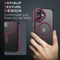 thumbnail image 4 of VENINGO Magnetic Phone Case for iPhone 16 Plus Compatible with Mag-safe,Translucent Matte Shockproof Scratch Resistant Phone Case，Hot Pink, 4 of 10