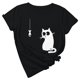 thumbnail image 1 of Camiseta de manga corta con estampado de animales y cuello redondo suelto a la moda de verano para mujer Pompotops hfajkhk134435, 1 of 7