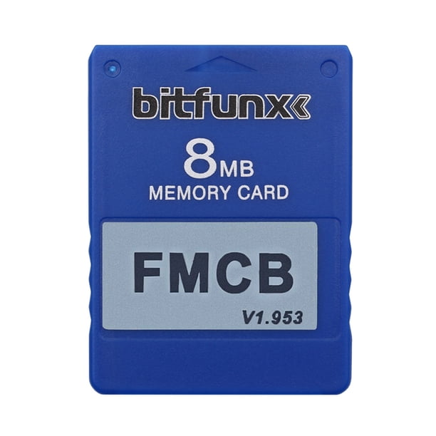 Likrtyny Tarjeta Memoria McBoot V1.953 8 MB para PS2 FMCB 1.953 Tarjeta Memoria (azul)