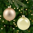 thumbnail image 3 of Northlight 2-Finish Glass Ball Christmas Ornament Set - 3.25" (80mm) - Gold - 6ct, 3 of 9