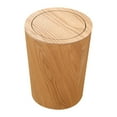 thumbnail image 3 of Bote de Basura con Tapa Bote de Basura 10L Accesorios Modernos Organizador versátil Bote de Basura para baño Bote de Basura de Madera para área de Ent Marrón claro, 3 of 9