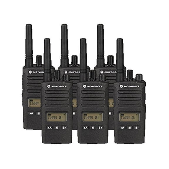 6 Pack of Motorola RMU2080D Two way Radio Walkie Talkies