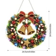 thumbnail image 3 of Christmas DIY Pearl Art Kit with LED String Lights, 9.84-Inch Acrylic Hanging Ornament Craft Set with Pearl Beads, Gems, Applicator Tools and Chain for Holiday Decorating, 3 of 4