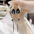 thumbnail image 3 of Kiplyki Vintage Earrings Temperament Advanced Pearl Earrings Peacock Earrings, 3 of 9