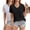 White/Black, variant on Women's Casual Active Style 2 Pack V Neck Short Sleeve Fitted T-Shirt Stretchy Bodycon Basic Top