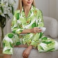 thumbnail image 6 of Sigee Avocado And Tropical Palm Leaves for Women’s Pajama Sets Long-Sleeved Pjs Sets for Women 2 piece Sleepwear-Medium, 6 of 7