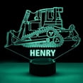 thumbnail image 2 of Personalized Color Changing Bulldozer 3D Illusion Led Lamp Room Decor for Boys Kids Grandson Birthday Christmas Gifts Bedside Lamps Bedroom Home Decoration for Kids Boys, 2 of 8