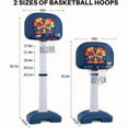 thumbnail image 3 of Adjustable Kids Basketball Hoop & Dartboard Set - 2.3-3.6FT Height with Sticky Balls for Toddlers, Birthday Gift for Ages 2-9 Boys & Girls, 3 of 11