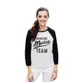 thumbnail image 2 of Merica Drinking Team Unisex 3/4 Sleeves Baseball Raglan T-Shirt Tee White Black X-Small, 2 of 4