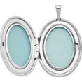 thumbnail image 5 of Sterling Silver Rh-Plated 26mm Floral Oval Locket Necklace (18 X 20.45) Made In Hong Kong qls265-18, 5 of 5