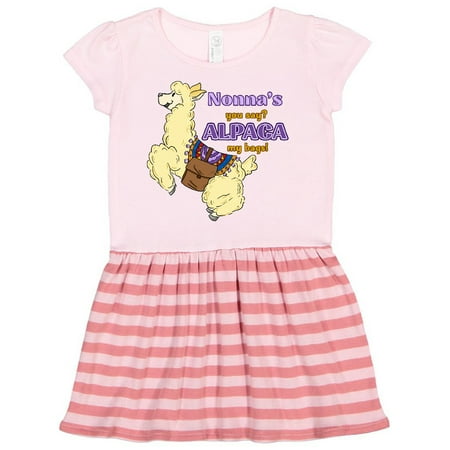 

Inktastic Nonna s You Say ALPACA my Bags with Cute Jumping Alpaca Gift Toddler Girl Dress