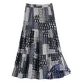 thumbnail image 4 of Womens Reversible Boho Maxi Skirt - Floral Long Skirt by Catalog Classics -36"L, 4 of 4