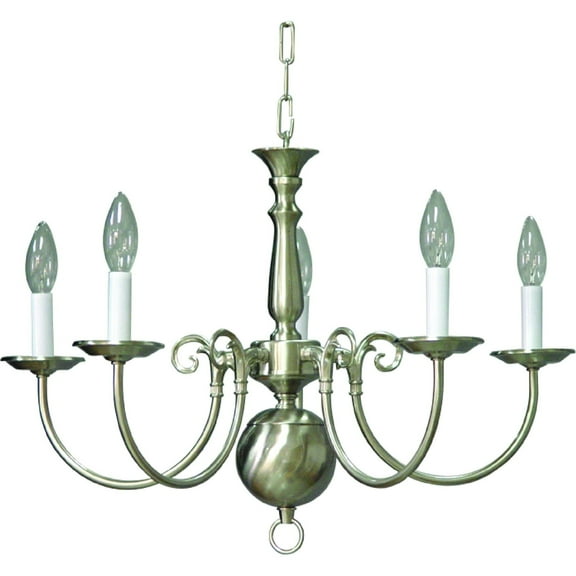 Volume Lighting 5-Light Brushed Nickel Interior Chandelier