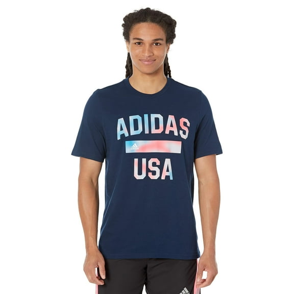 adidas Americana Graphic Tee Collegiate Navy LG