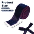 thumbnail image 2 of Uxcell 1.5 inch Velvet Ribbon, 2 Roll 6 Yard Velvet Frayed Fringe for Gift Wrapping and Wedding Invitations, Dark Purple, 2 of 7