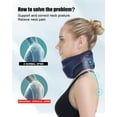 thumbnail image 3 of Neck Brace for Sleeping - Cervical Collar Relief Neck Pain and Neck Support Soft Foam Wraps Keep Vertebrae Stable for Relief of Cervical Spine Pressure for Women & Men Blue(12.6-15.8 inch), 3 of 8