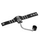 thumbnail image 1 of GOOHOCHY Pulsera de cuero estilo punk vintage para hombre, con diseño de calavera y cadena, color negro, 1 of 8