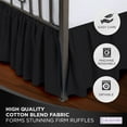 thumbnail image 4 of Ruffled Bed Skirt with Split Corners - Day Bed, Black, 14" Drop- Blissford Dust Ruffle, 4 of 7